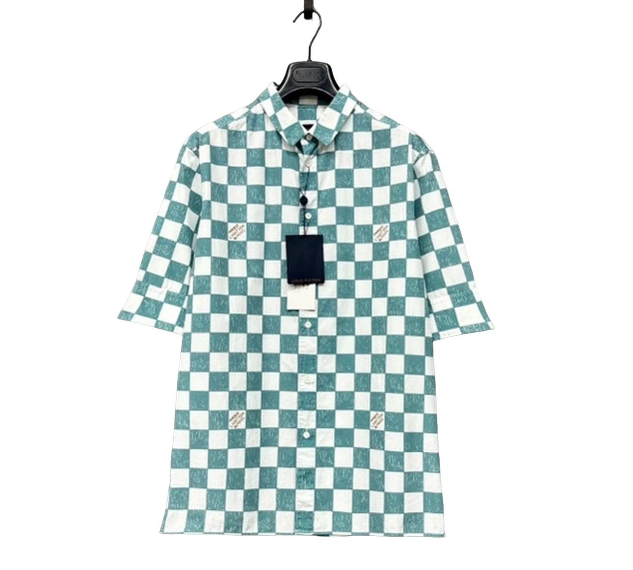 Louis Vuitton Louis Vuitton Damier Check Short Sleeve Shirt L Size US L / EU 52-54 / 3 - 1 Thumbnail