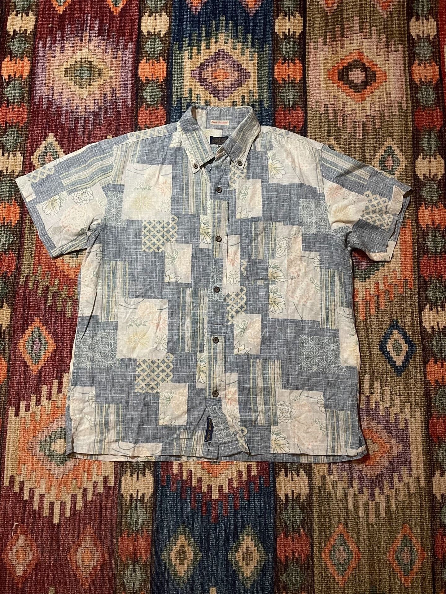 Sugar Cane Sugar Cane Blend Fabric Hawaiian T-shirt Size US M / EU 48-50 / 2 - 1 Thumbnail