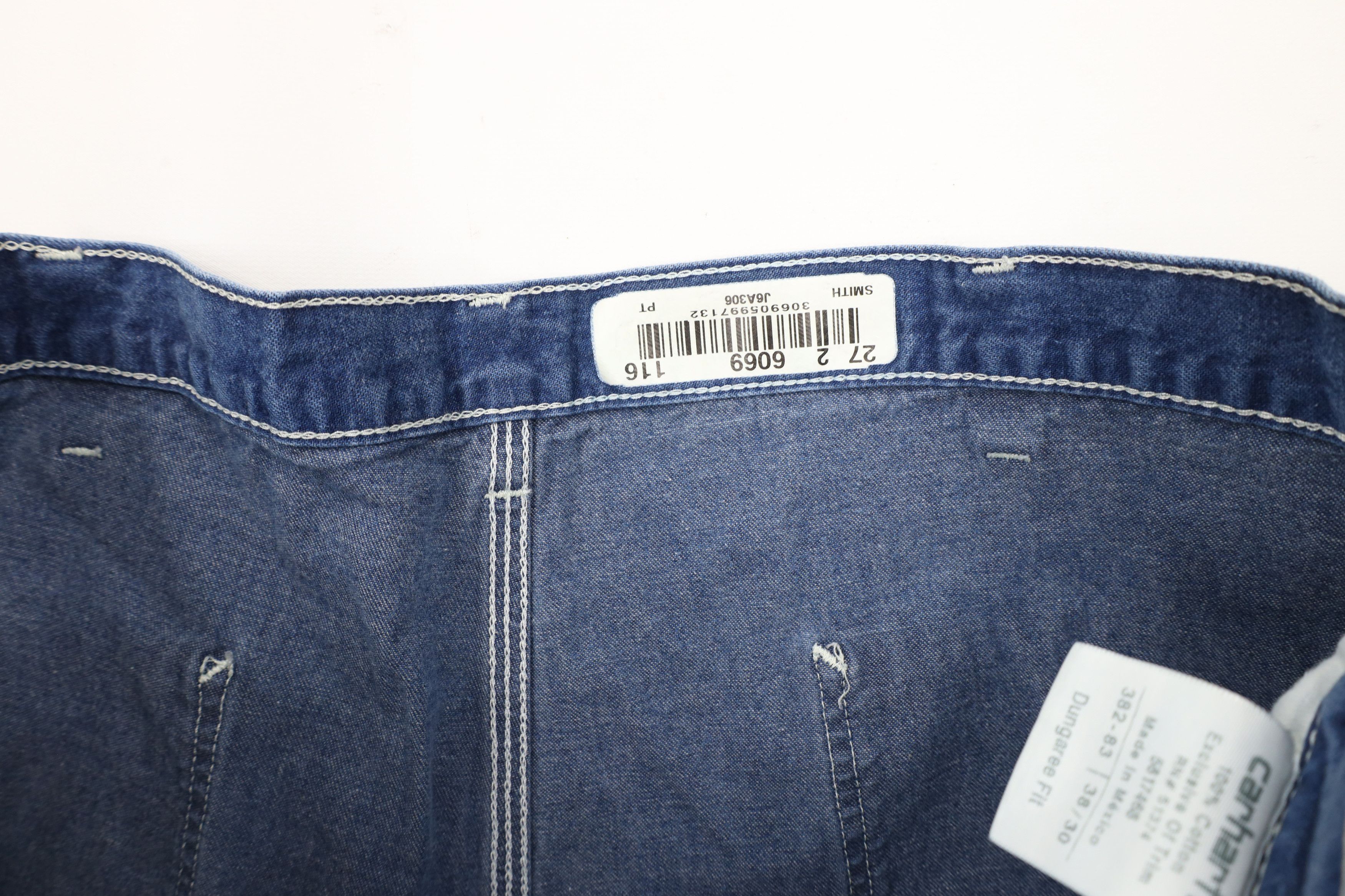 Carhartt × Vintage Vintage Carhartt Spell Out Wide Leg Dungaree Denim Jeans Size US 38 / EU 54 - 9 Thumbnail