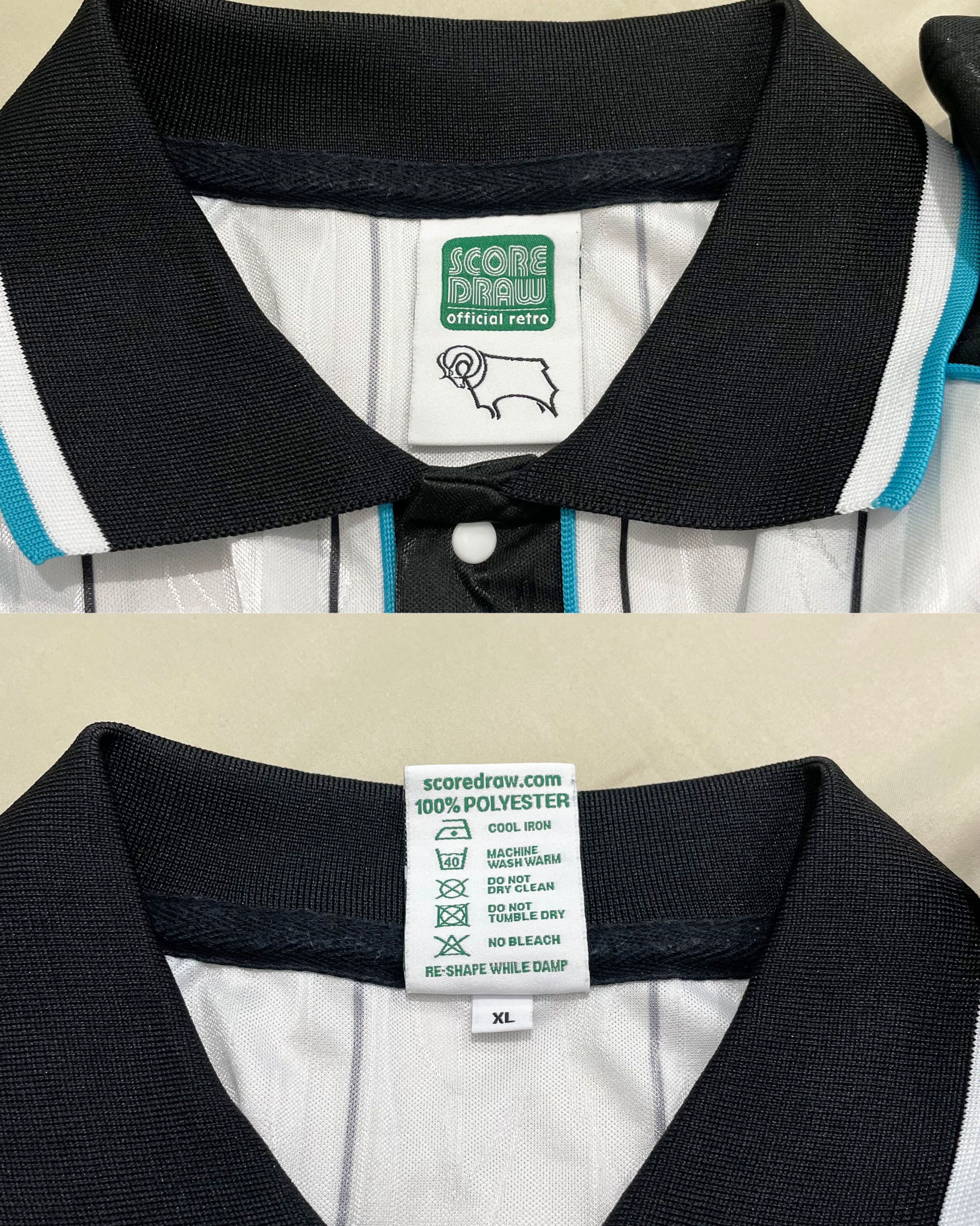 Other Derby County Home Kit 1994 1995 Size US XL / EU 56 / 4 - 9 Thumbnail