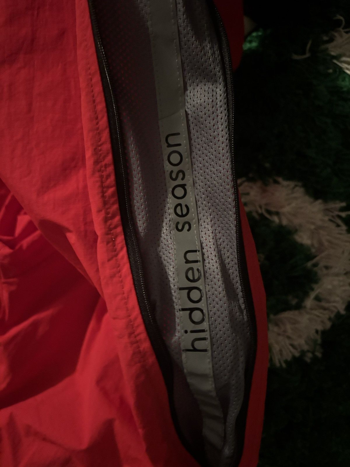 Hidden Season Red Baggy Nylon Pants
