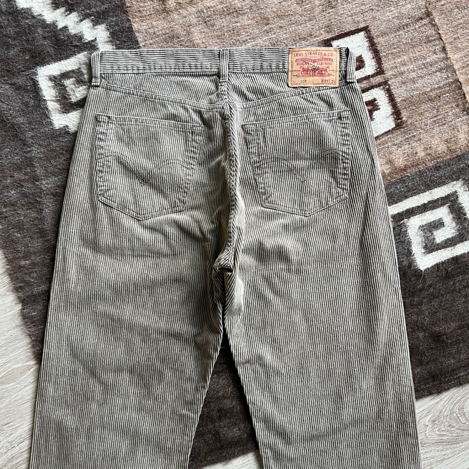 Levi's Levi’s 508 Vintage Straight Fit Corduroy Pants 9643AC Size US 31 - 1 Thumbnail
