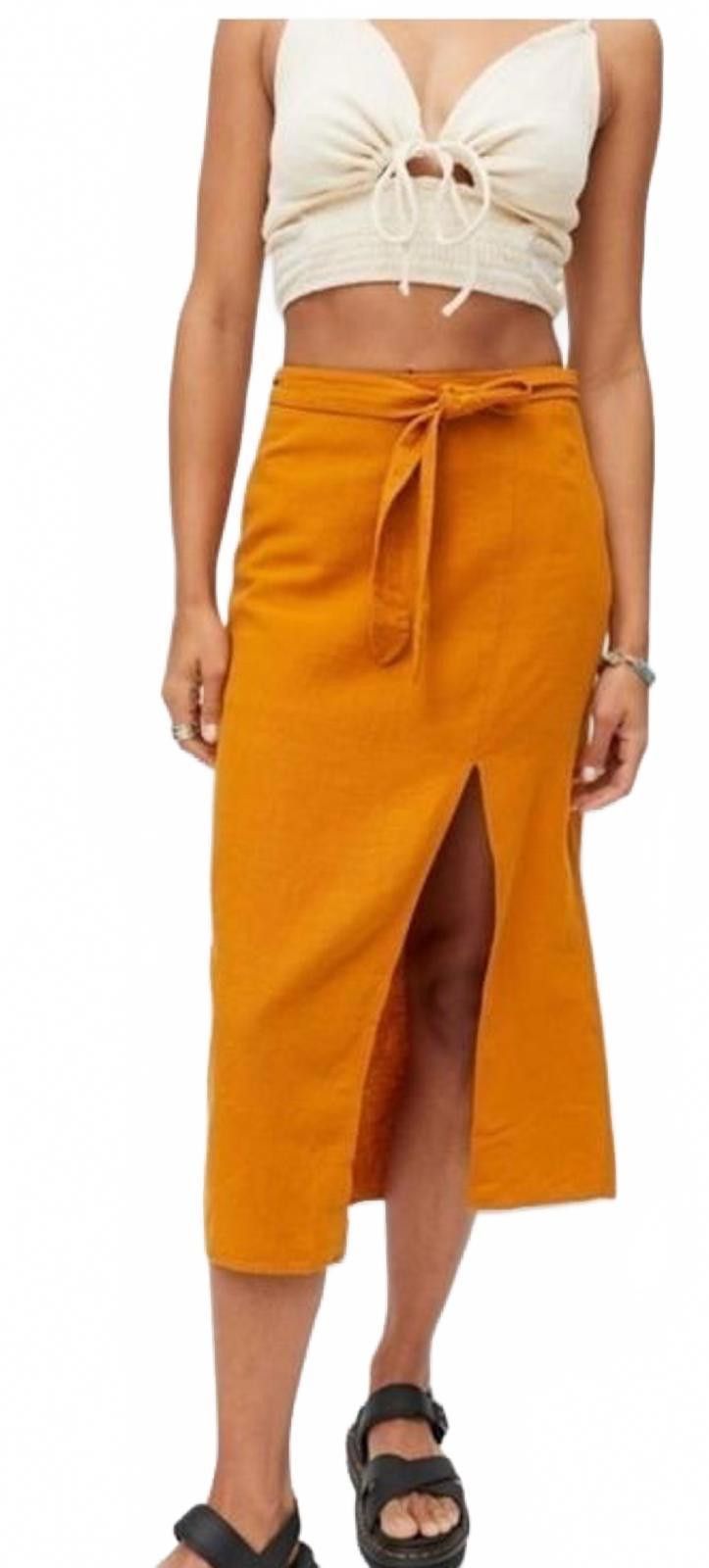Urban Outfitters Urban Outfitters Burnt Orange Midi Skirt Size 28" / US 6 / IT 42 - 1 Thumbnail