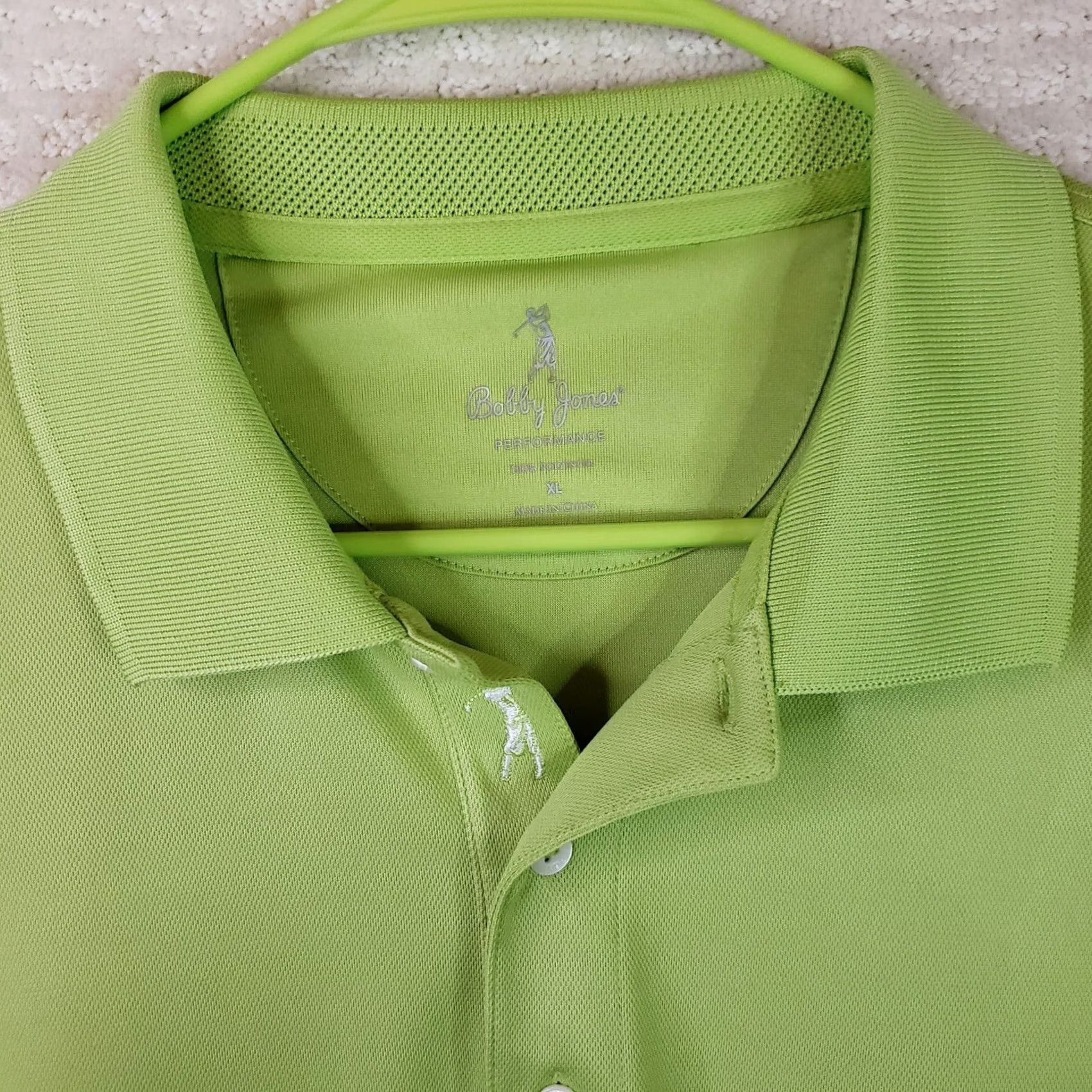 Vintage Bobby Jones Polo Shirt Men L Green White Striped Golf Performance Spring Island Size US L / EU 52-54 / 3 - 4 Thumbnail
