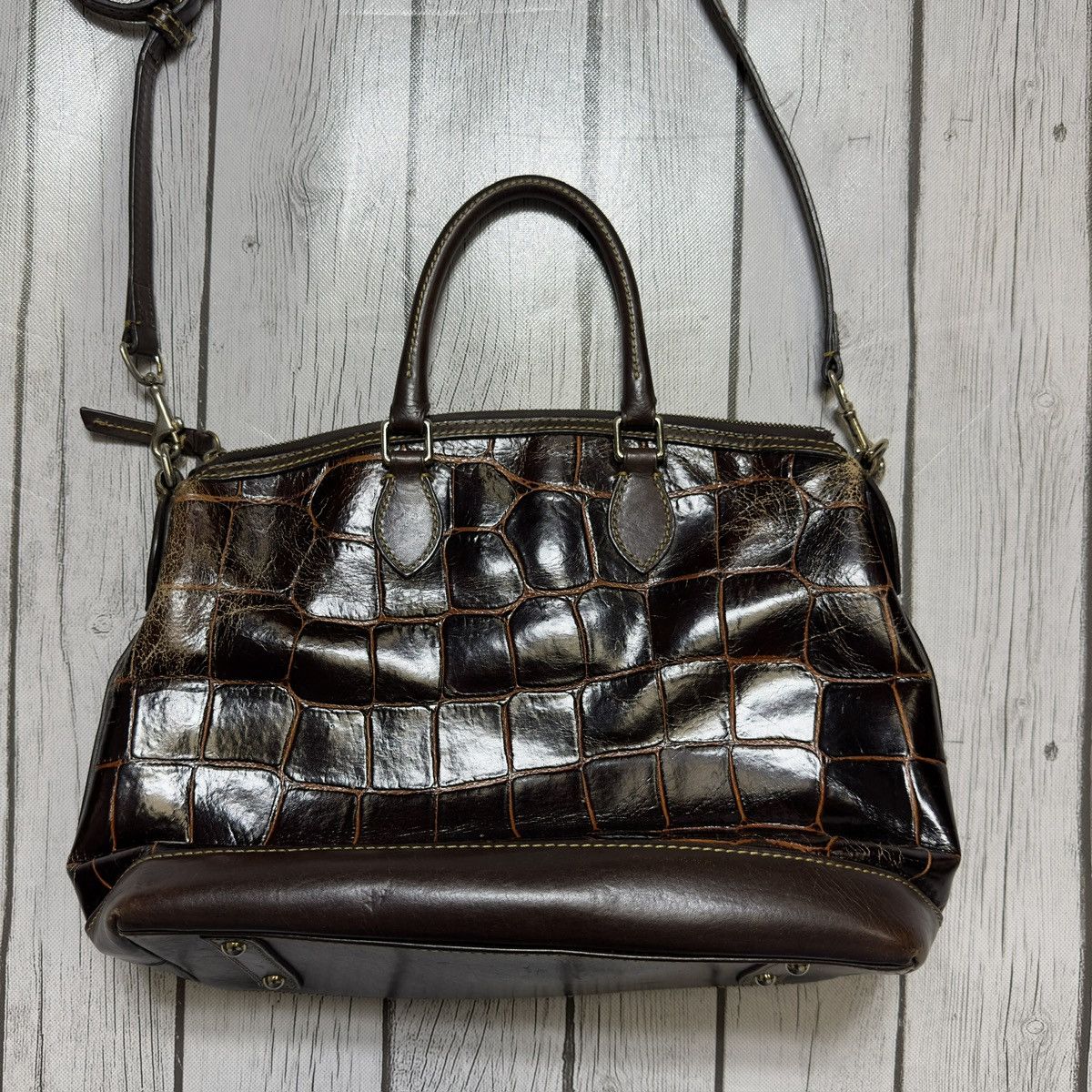Dooney & Bourke × Vintage Vintage Dooney & Bourke crocodile bag Size ONE SIZE - 2 Thumbnail