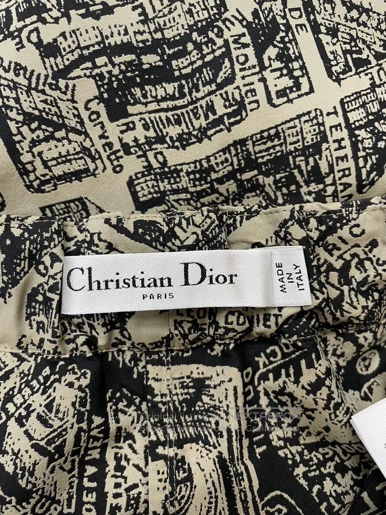 Dior Dior Paris map printed high-waisted skirt pants Size 26" / US 2 / IT 38 - 4 Thumbnail