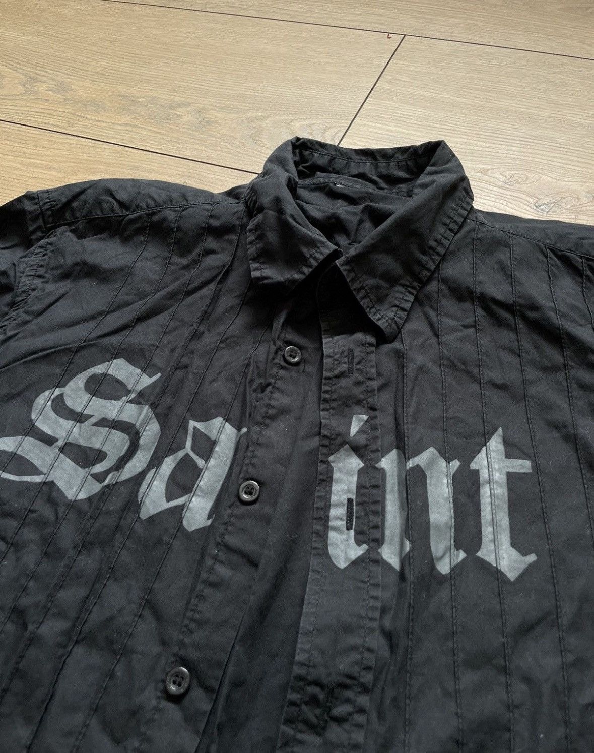 Japanese Brand Vintage avant garde saint shirt Size US M / EU 48-50 / 2 - 2 Thumbnail