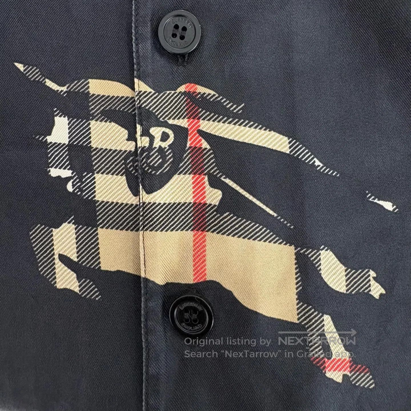 Burberry Burberry Warhorse Checkered Design Silk Short-Sleeved Shir Size US XS / EU 42 / 0 - 7 Thumbnail