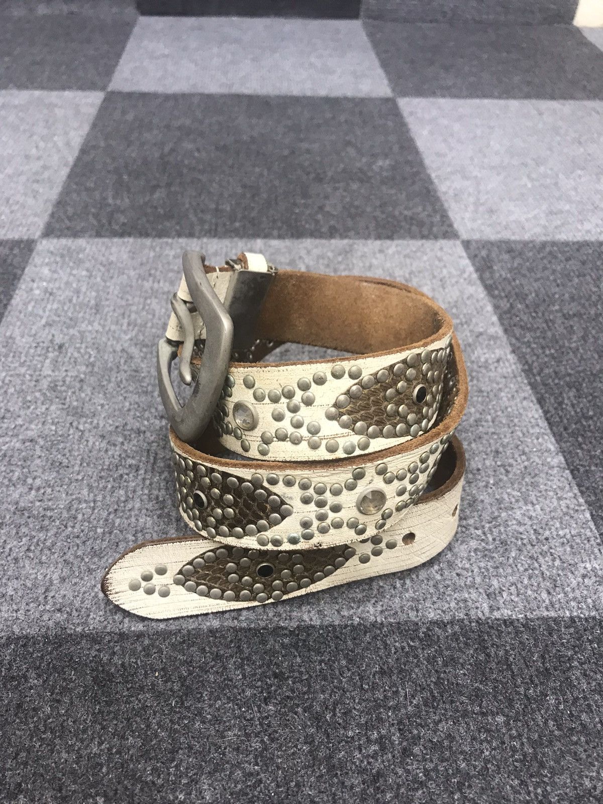 Genuine Leather Studded Belt