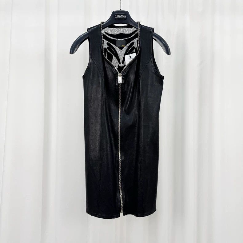 Fendi Fendi Lambskin Zip Dress - dmc Size US S / EU 44-46 / 1 - 1 Thumbnail