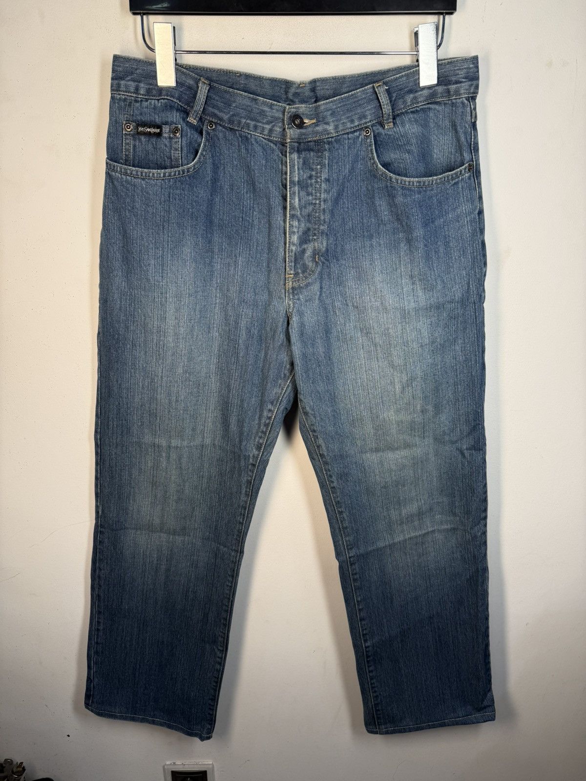Yves Saint Laurent 34x30 YSL Jeans Denim Pants Indigo Selvedge Vintage Yves Size US 34 / EU 50 - 4 Thumbnail