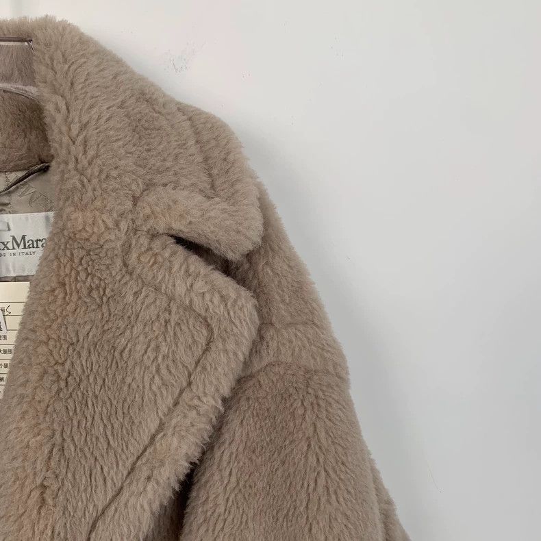 Max Mara Max Mara Teddy Collection Sand Teddy Alpaca Lapel Double B Size S / US 4 / IT 40 - 3 Thumbnail
