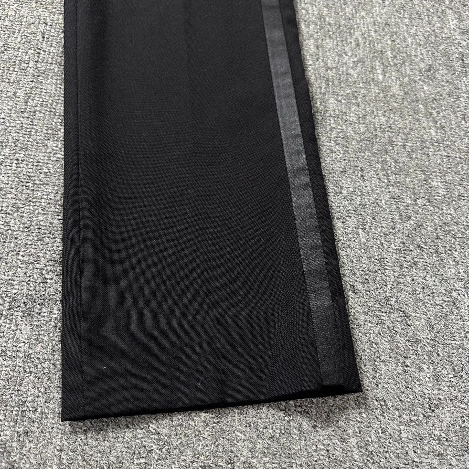 Dior Dior Black Silk Side Satin Stripe Trousers Size US 30 / EU 46 - 2 Thumbnail
