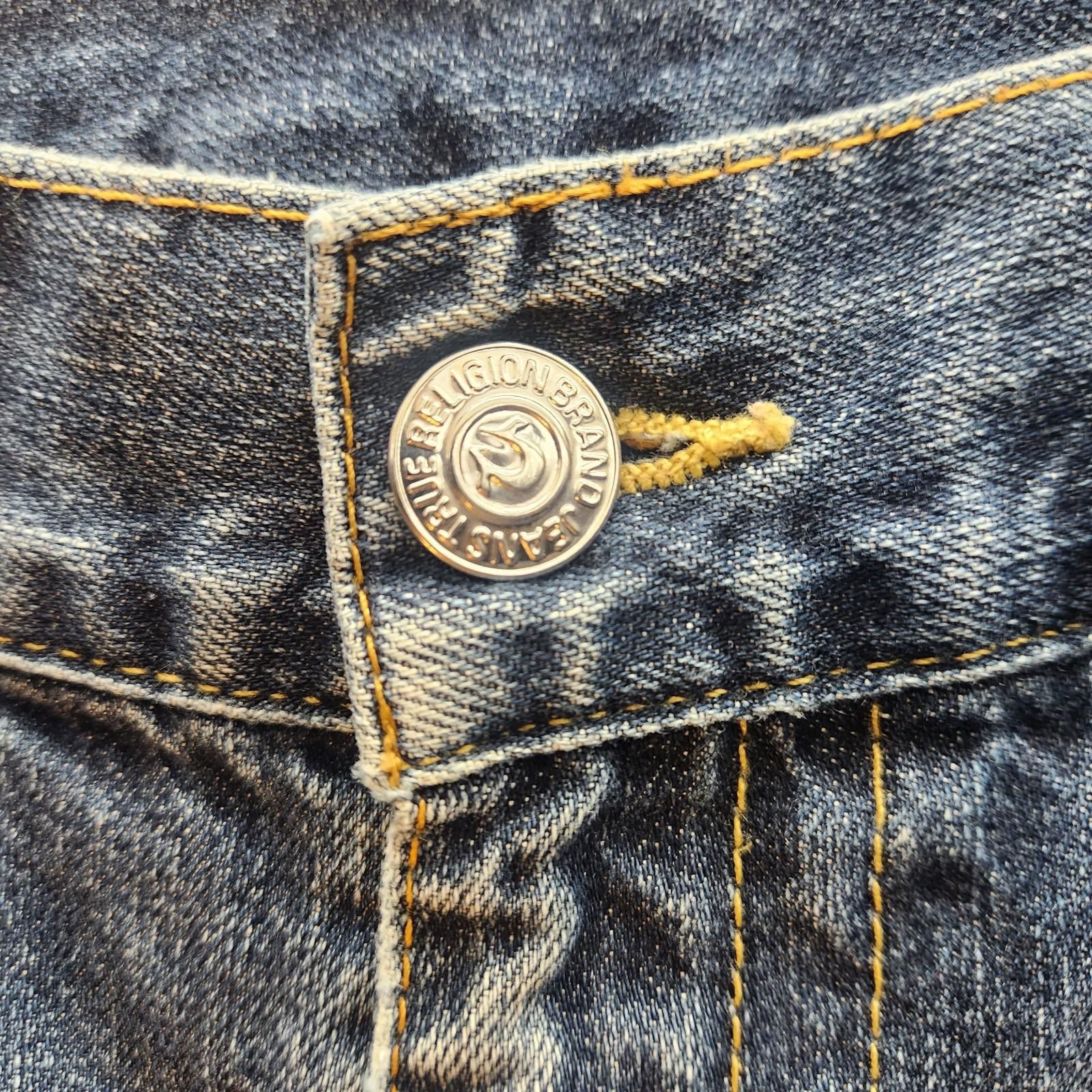 True Religion True Religion Blue Jeans Straight Leg Size 36 Size US 36 / EU 52 - 4 Thumbnail