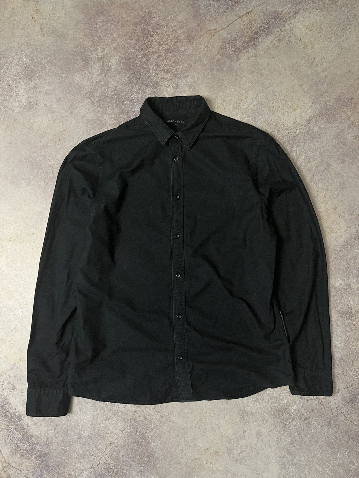 Pre-owned Allsaints Luxury  Overshirt Shirt 90's In Black