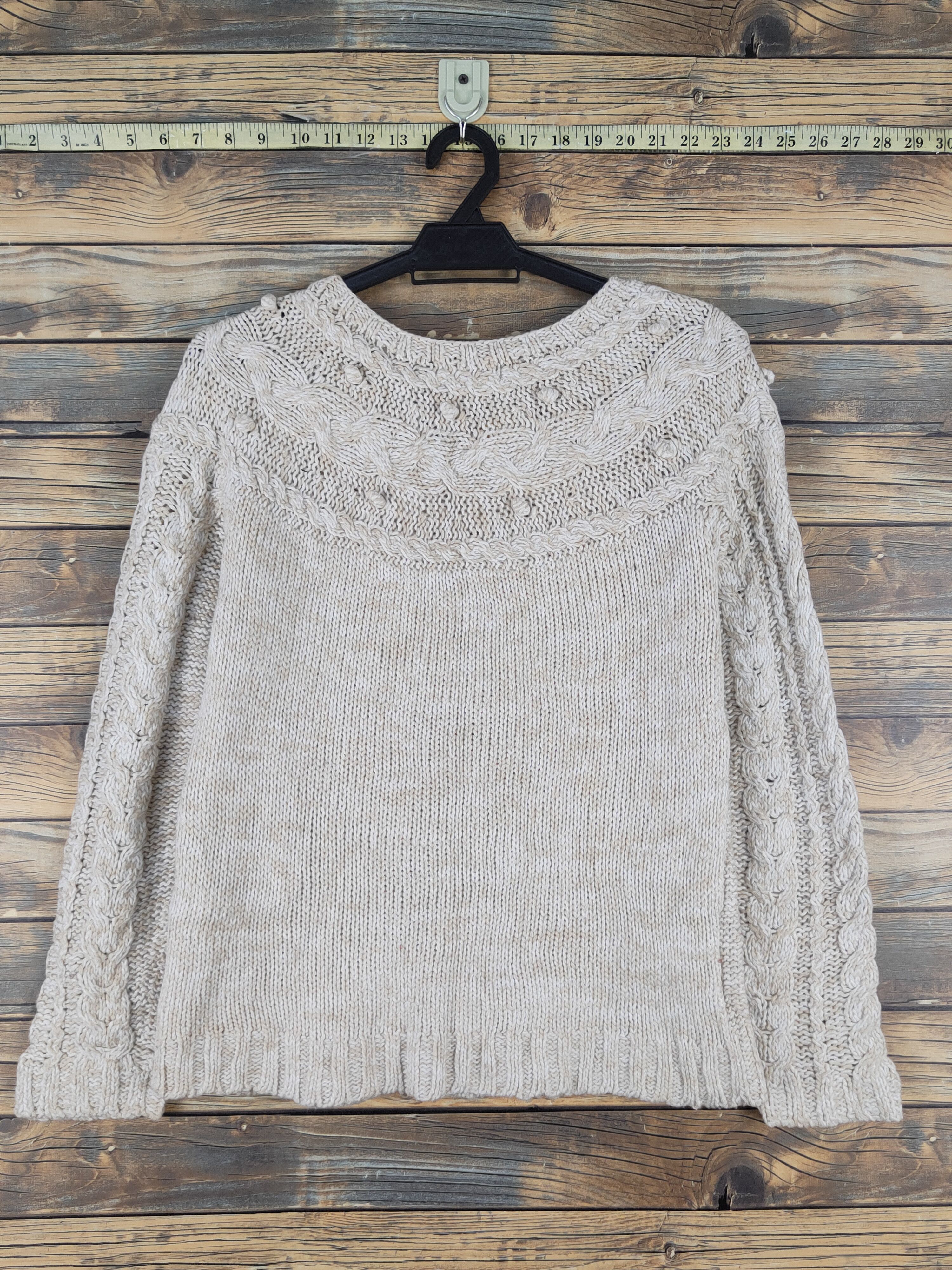 Aran Isles Knitwear × Japanese Brand × Vintage Non & Billy Light Brown Knitwear Cardigan #W1241 Size S / US 4 / IT 40 - 7 Thumbnail
