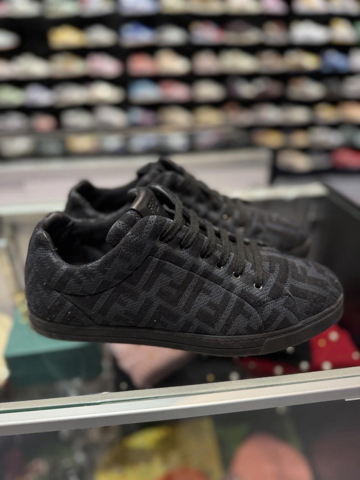 Fendi FENDI Monogram Black FF Logo Sneaker Men Size 7UK/8US $800 Size US 8 / EU 41 - 1 Thumbnail