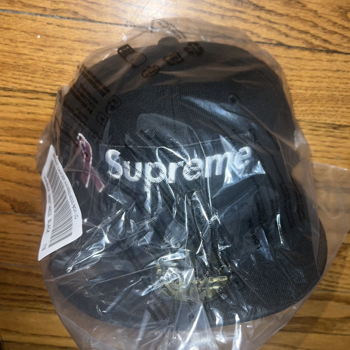 Supreme Supreme New Era Breast Cancer Box Logo Hat Black Size 7 1/8 Size ONE SIZE - 4 Thumbnail