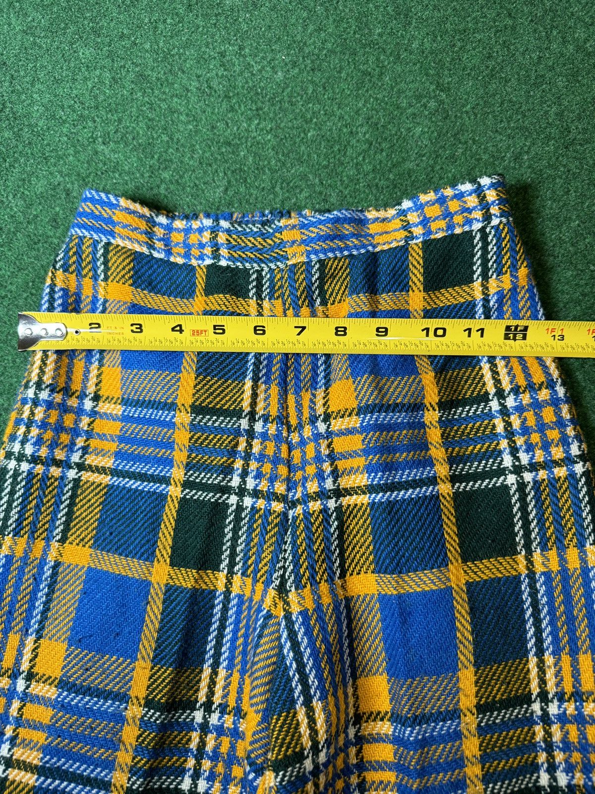 Vintage Vtg 70s Plaid Flare Disco Juinor 22x24 Bell Bottom Pants Size 22" - 5 Thumbnail