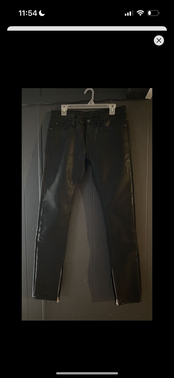 Japanese Brand Black Leather pants Size US 30 / EU 46 - 1 Thumbnail