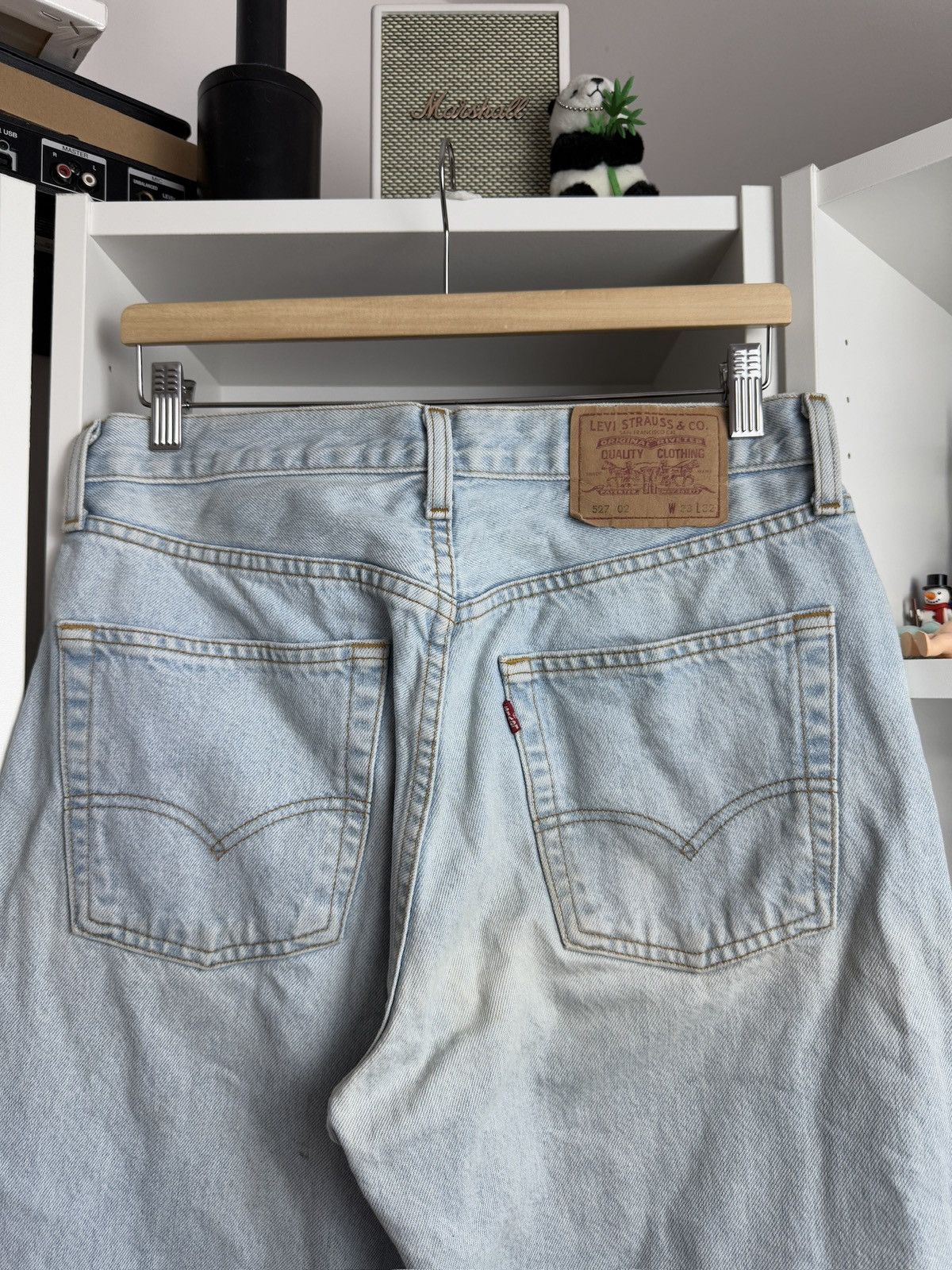 Levi's × Levi's Vintage Clothing × Vintage Vintage 90s Levi’s 527 wide leg babyblue denim pants 33x32 Size US 33 - 4 Thumbnail