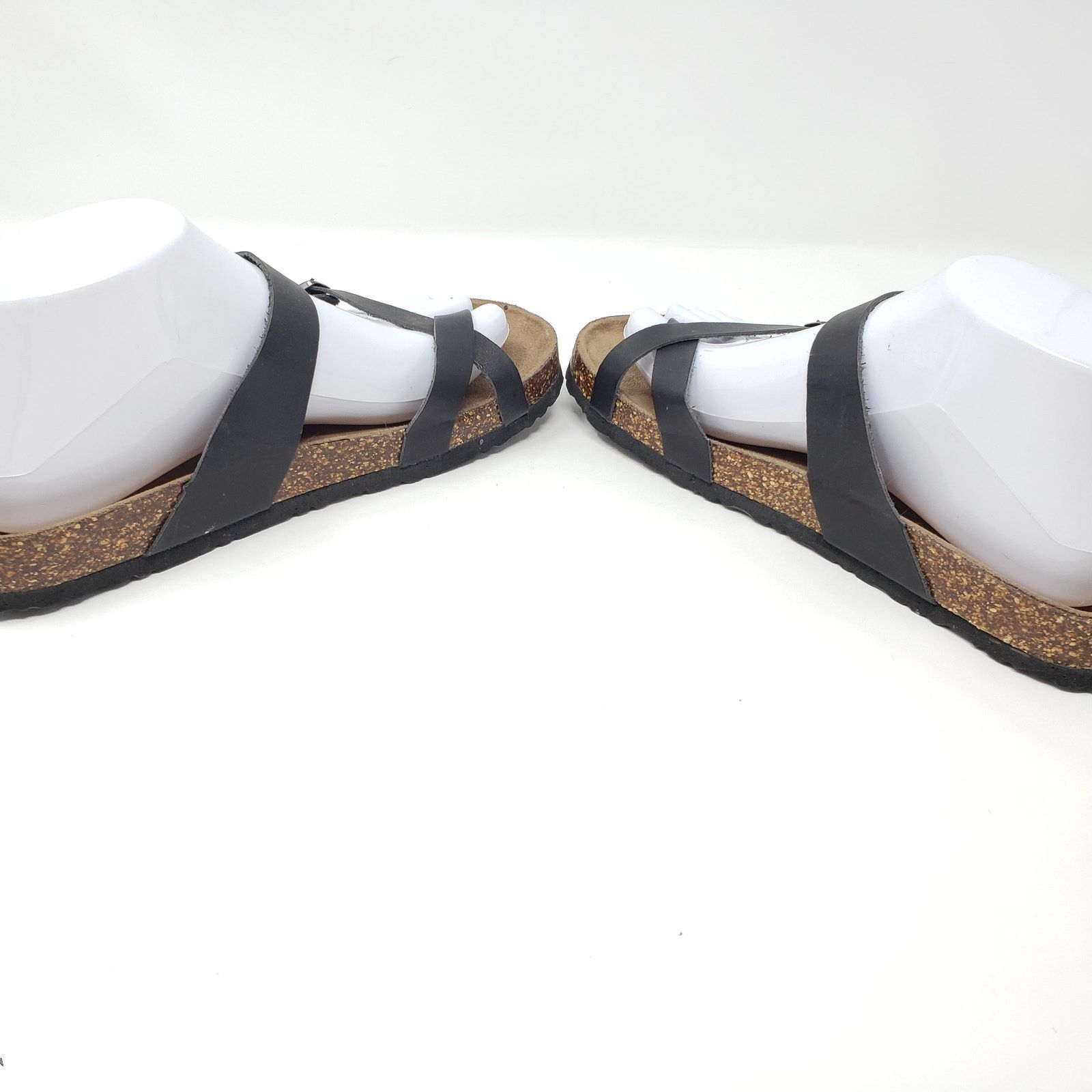 Other Outwoods 2-Strap Black Strappy Buckle Flat Slip-On Sandals 9 Size US 9 / IT 39 - 5 Thumbnail