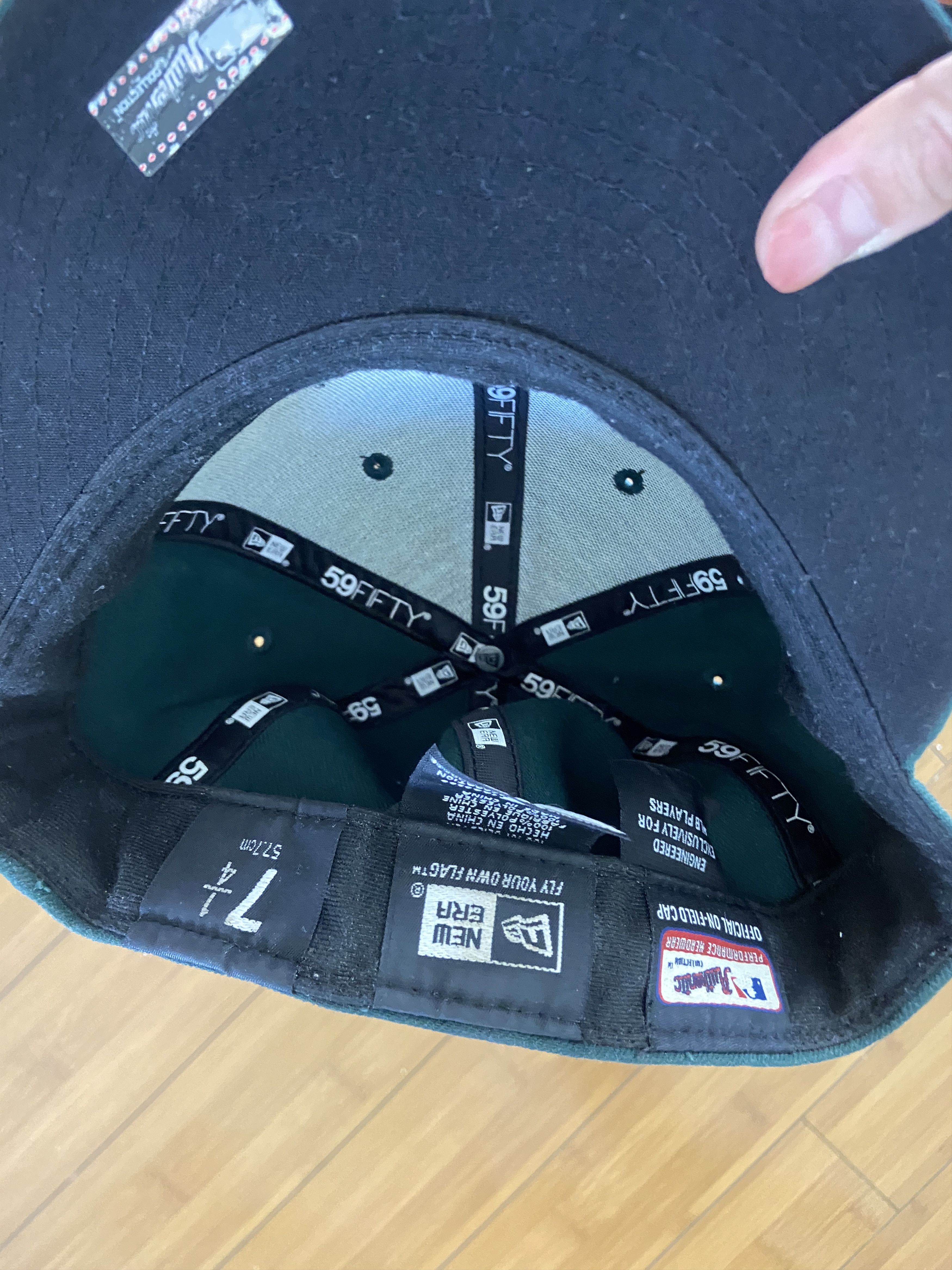 New Era New Era Oakland A's Harvest 59fifty Mens Hat Dark Green 7.25 Size ONE SIZE - 2 Thumbnail