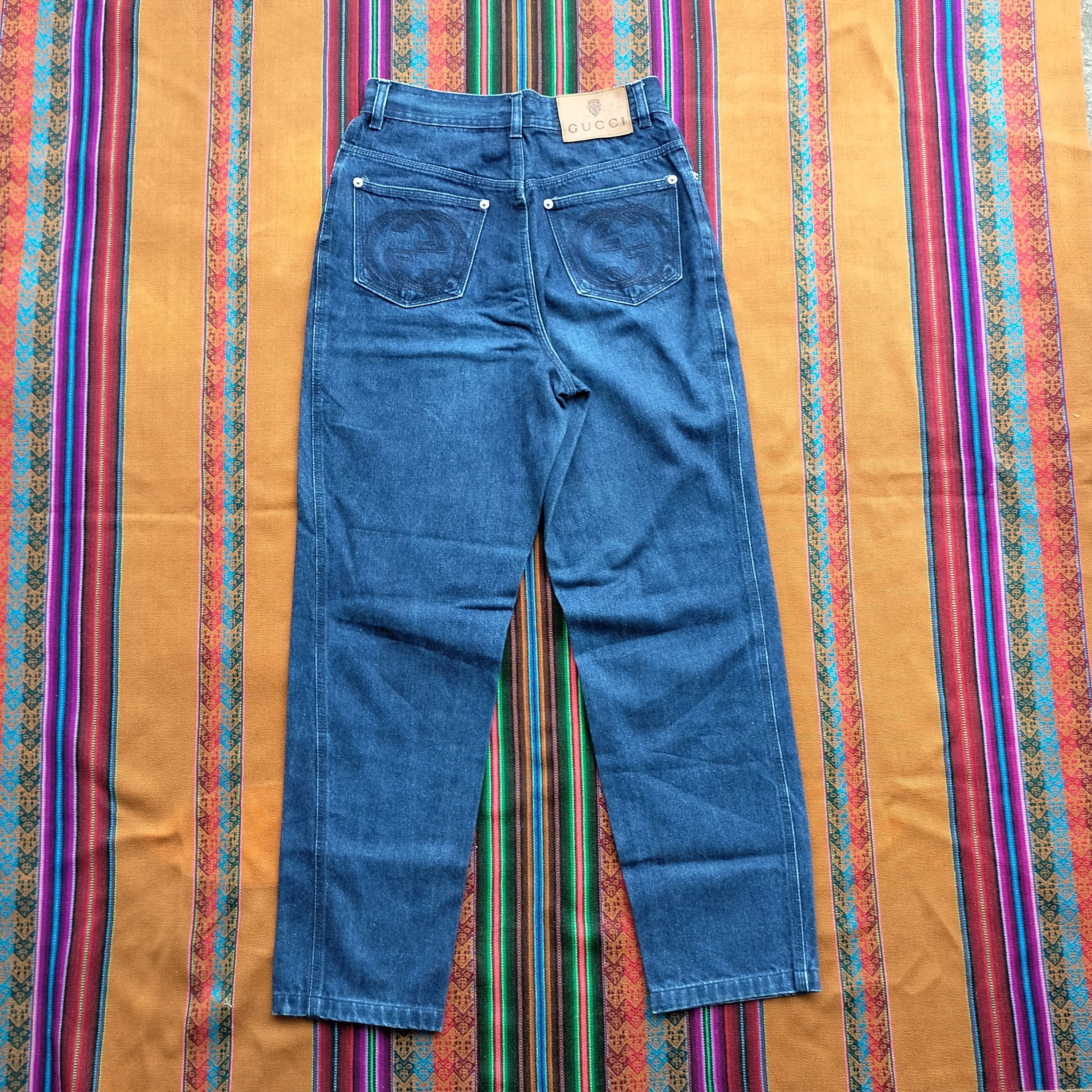 Gucci Gucci Tom ford era embrodery logo back pocket denim Size 26" / US 2 / IT 38 - 2 Thumbnail