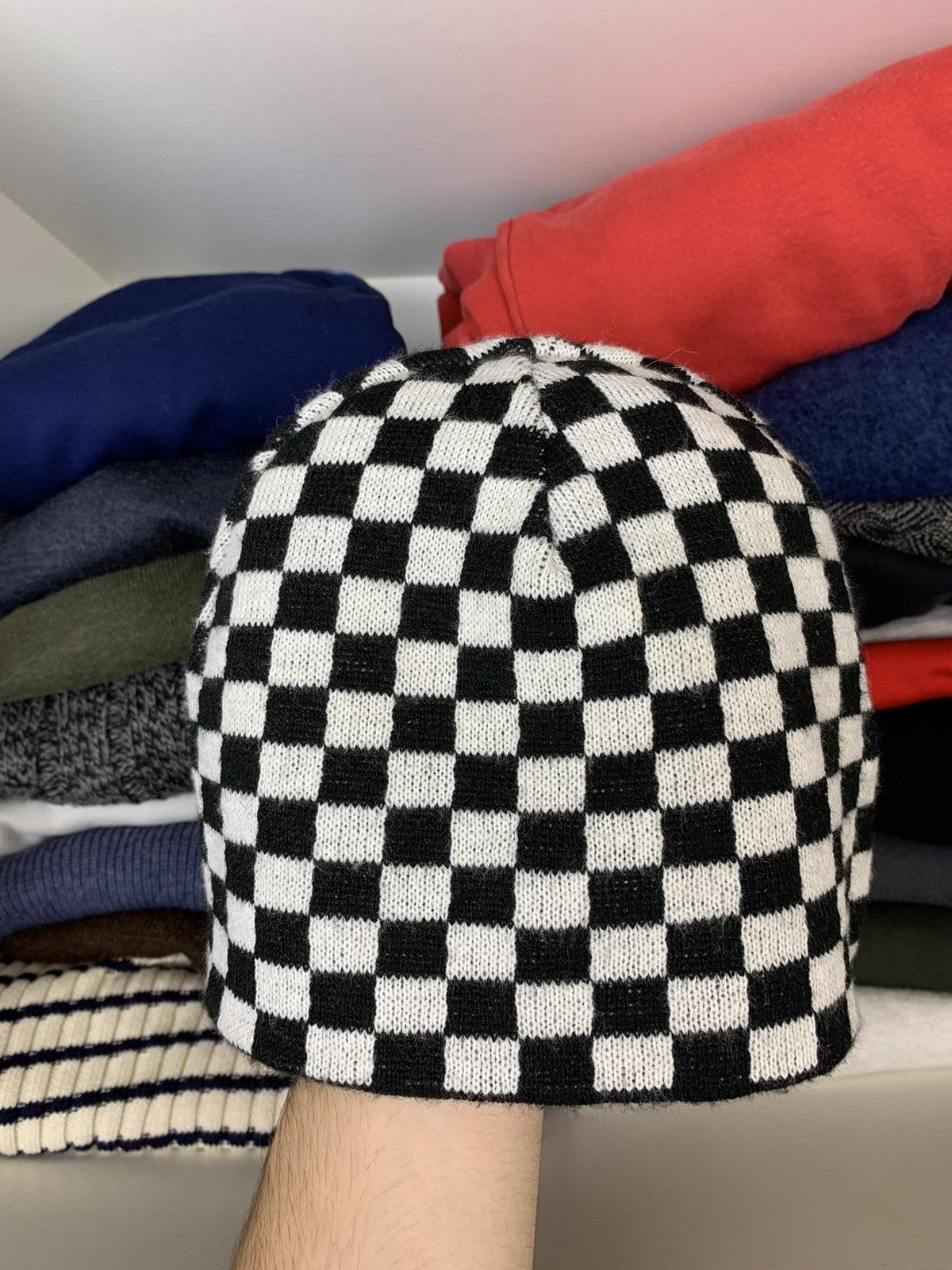 Other Checkboard Beanie Hat Size ONE SIZE - 10 Thumbnail