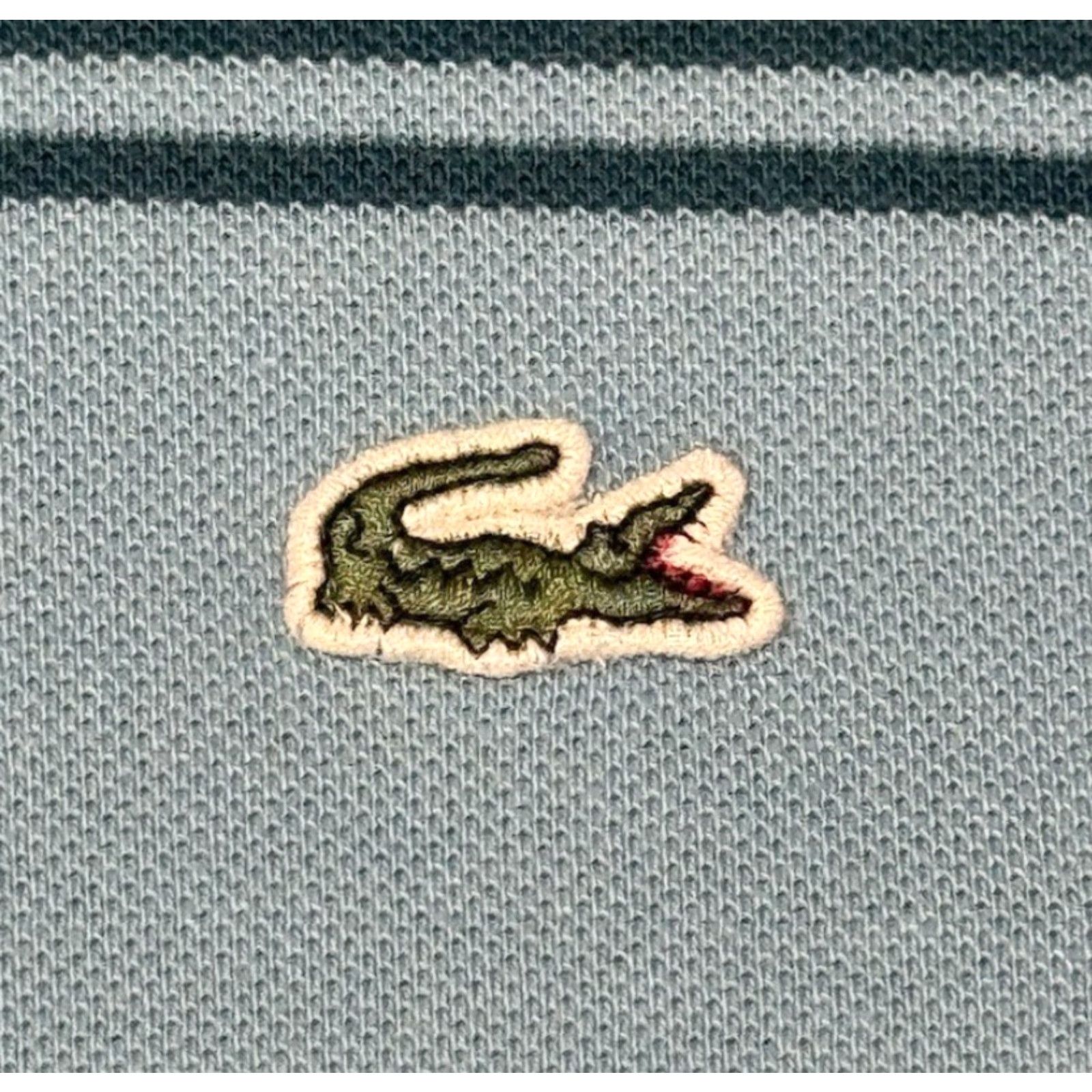 Lacoste VINTAGE Lacoste Polo Shirt Men’s 4XLT FR 11 Blue Striped Big & Tall Short Sleeves Size US XXL / EU 58 / 5 - 5 Thumbnail