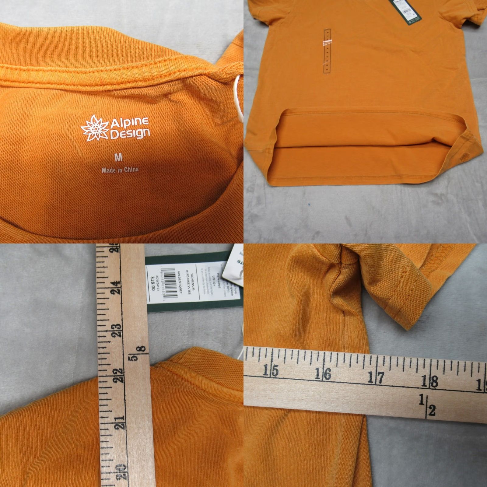 Vintage VINTAGE? No — Alpine Design Shirt Womens M Yellow UPF 30+ Short Sleeve Tee Cotton Breathable Solid Basic 90s? Size M / US 6-8 / IT 42-44 - 8 Thumbnail
