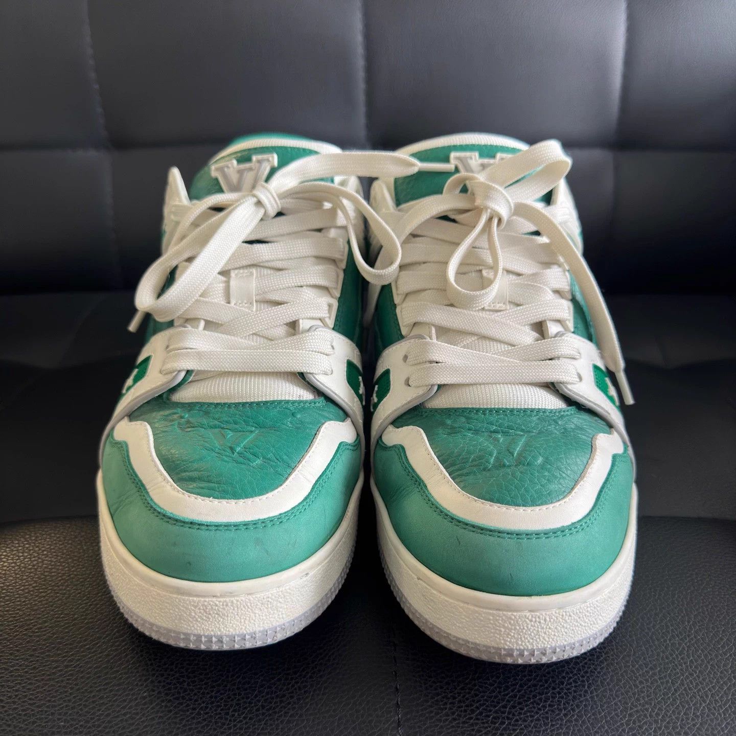 Louis Vuitton LV 25 Trainer Calf Low Green EU8.5 99New Size US 9.5 / EU 42-43 - 2 Thumbnail