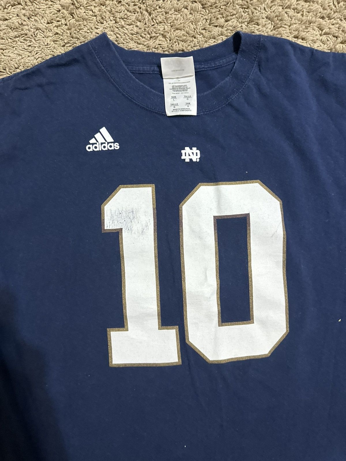 NCAA Vintage NCAA Adidas Notre Dame jersey 00s size large Size US L / EU 52-54 / 3 - 2 Thumbnail