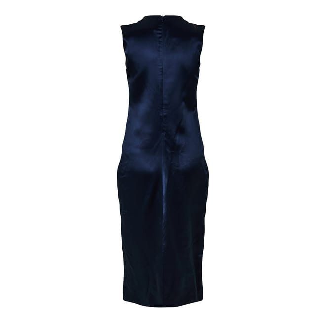 Bottega Veneta Bottega Veneta V-Neck Midi Slip Dress in Blue Size M / US 6-8 / IT 42-44 - 2 Thumbnail