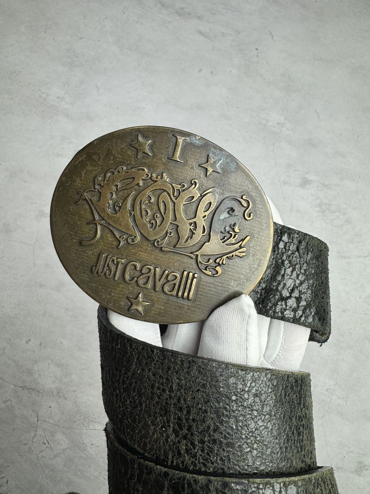 Just Cavalli × Vintage Just Cavalli Belt Leather Black Vintage men’s Size ONE SIZE - 2 Thumbnail