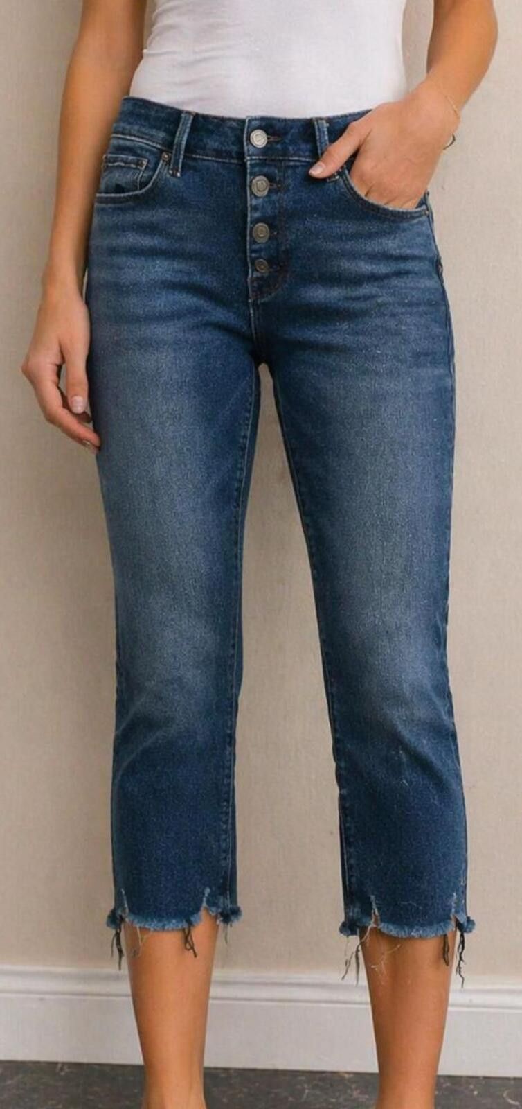 Old Navy Old Navy Rockstar Super Skinny Mid-Rise Cropped Jeans Size 6 Size 28" / US 6 / IT 42 - 1 Thumbnail