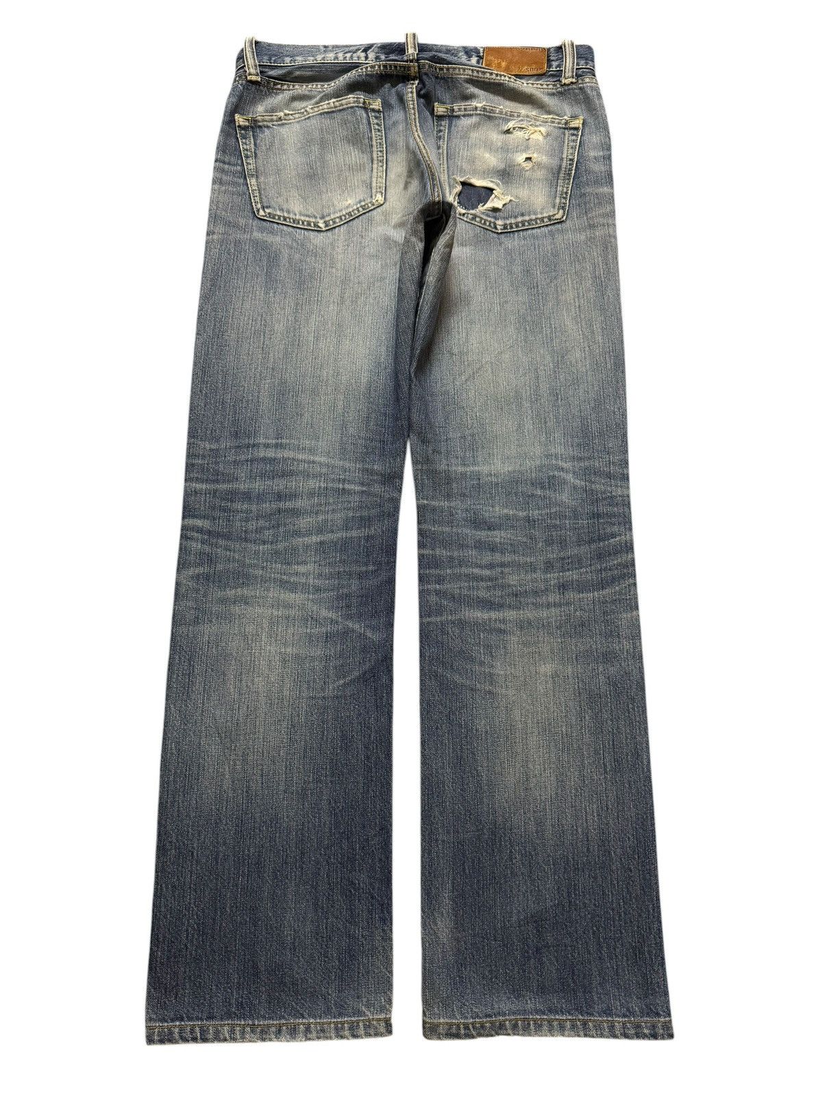 Uniqlo Vintage Y2K Japan Uniqlo Faded Wash Whiskers Straight Loose Size US 32 / EU 48 - 2 Thumbnail