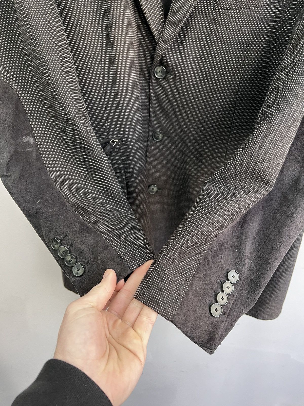 Balmain Vintage 3 button Balmain blazer jacket gray Size 52R - 7 Thumbnail