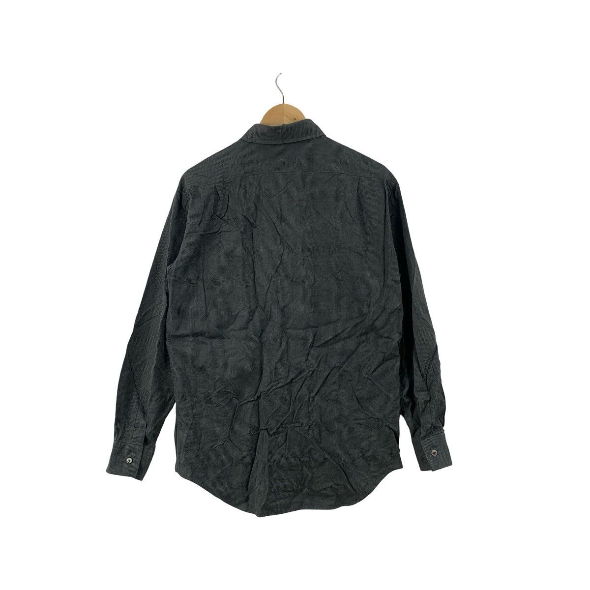 Paul Smith Vintage Paul Smith Charcoal Micro-Check Button-Up Minimalist Size US L / EU 52-54 / 3 - 7 Thumbnail