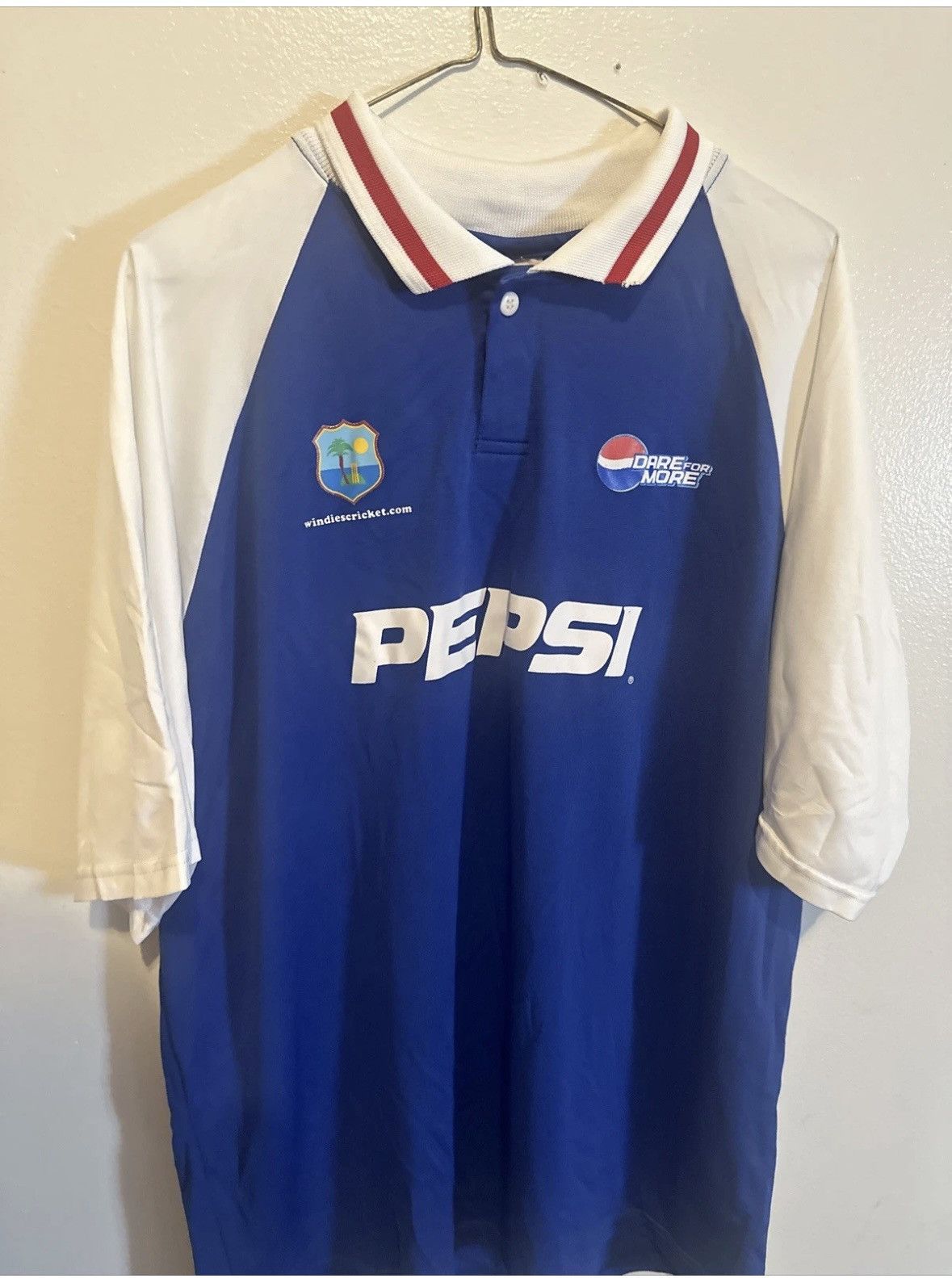 Pepsi Pepsi Soccer Jersey Size L 1990s vintage Size US L / EU 52-54 / 3 - 1 Thumbnail