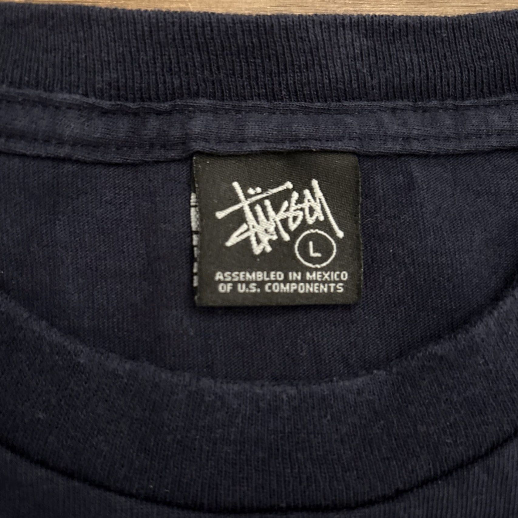 Vintage Vintage Stussy T Shirt Blue Size Large Size US L / EU 52-54 / 3 - 3 Thumbnail