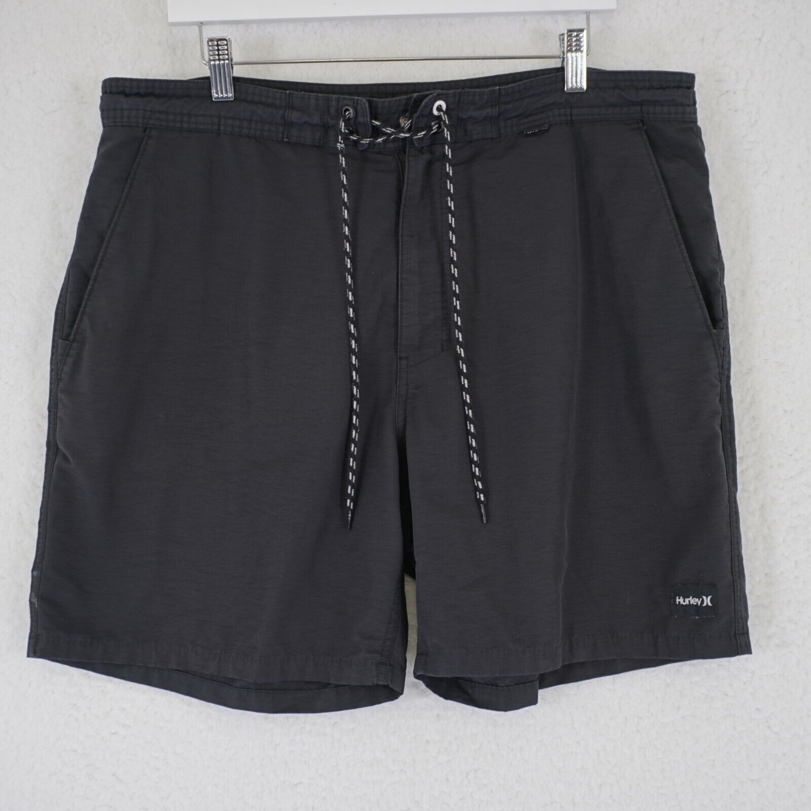 Hurley Hurley Black Drawstring Thick Swim Trunks Material Shorts 38 Size US 38 / EU 54 - 1 Thumbnail