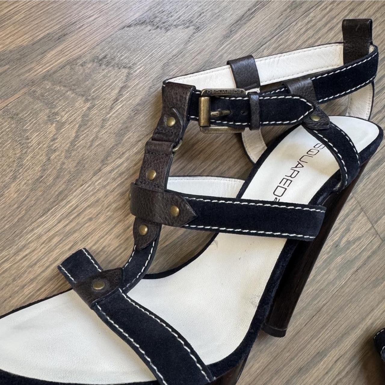 Dsquared2 Dsquared2 black leather and suede platform heels. Size 9-9.5 Size US 9.5 / IT 39.5 - 4 Thumbnail