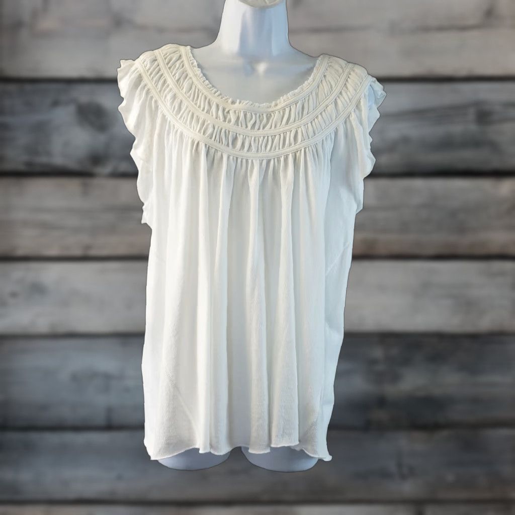 Vintage We The Free Womens Coconut Tee Sz Small Solid Ivory Sleeveless 90s? Size S / US 4 / IT 40 - 1 Thumbnail