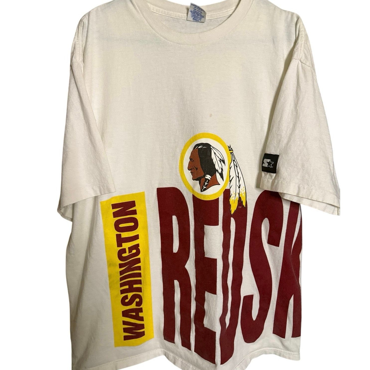 Starter Vintage Washington Redskins Wrap-Around Tee Size US XL / EU 56 / 4 - 1 Thumbnail
