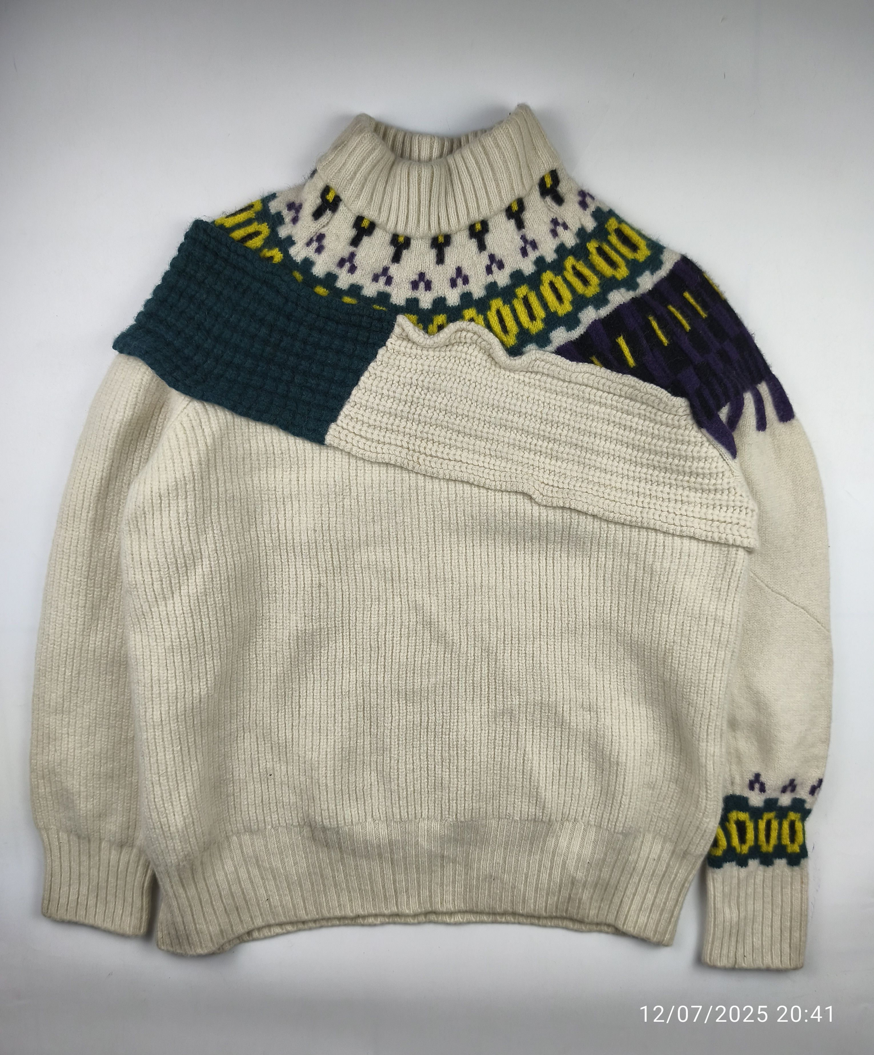 Sacai Sacai A/W 21 - wool knit pullover Size US M / EU 48-50 / 2 - 1 Thumbnail