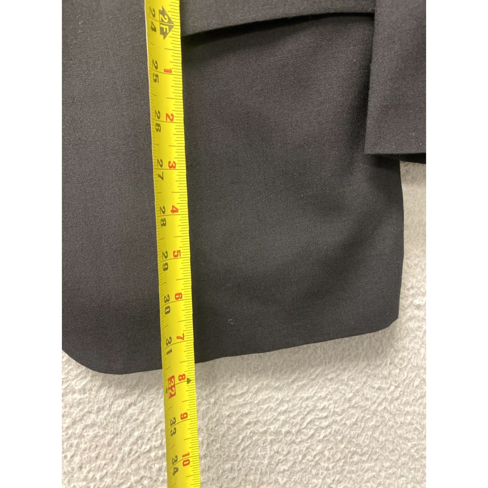 Vintage Hampton Black Men's Suit Tie Belt Shawl Lapel Wedding Groom Tuxedo Blazer /75-63 Size 42R - 5 Thumbnail