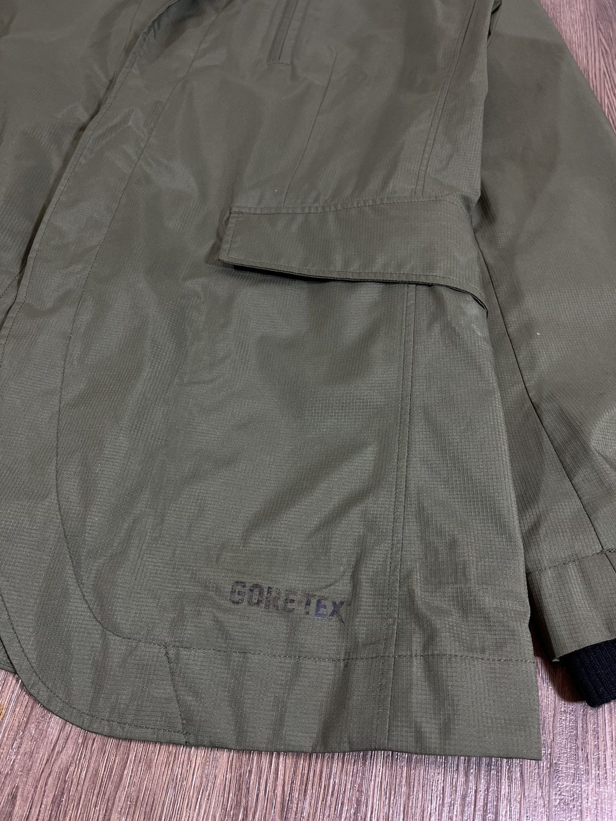 Y-3 Adidas Y-3 Gore-Tex Technical Tailored Blazer – Olive Green Size 40R - 7 Thumbnail