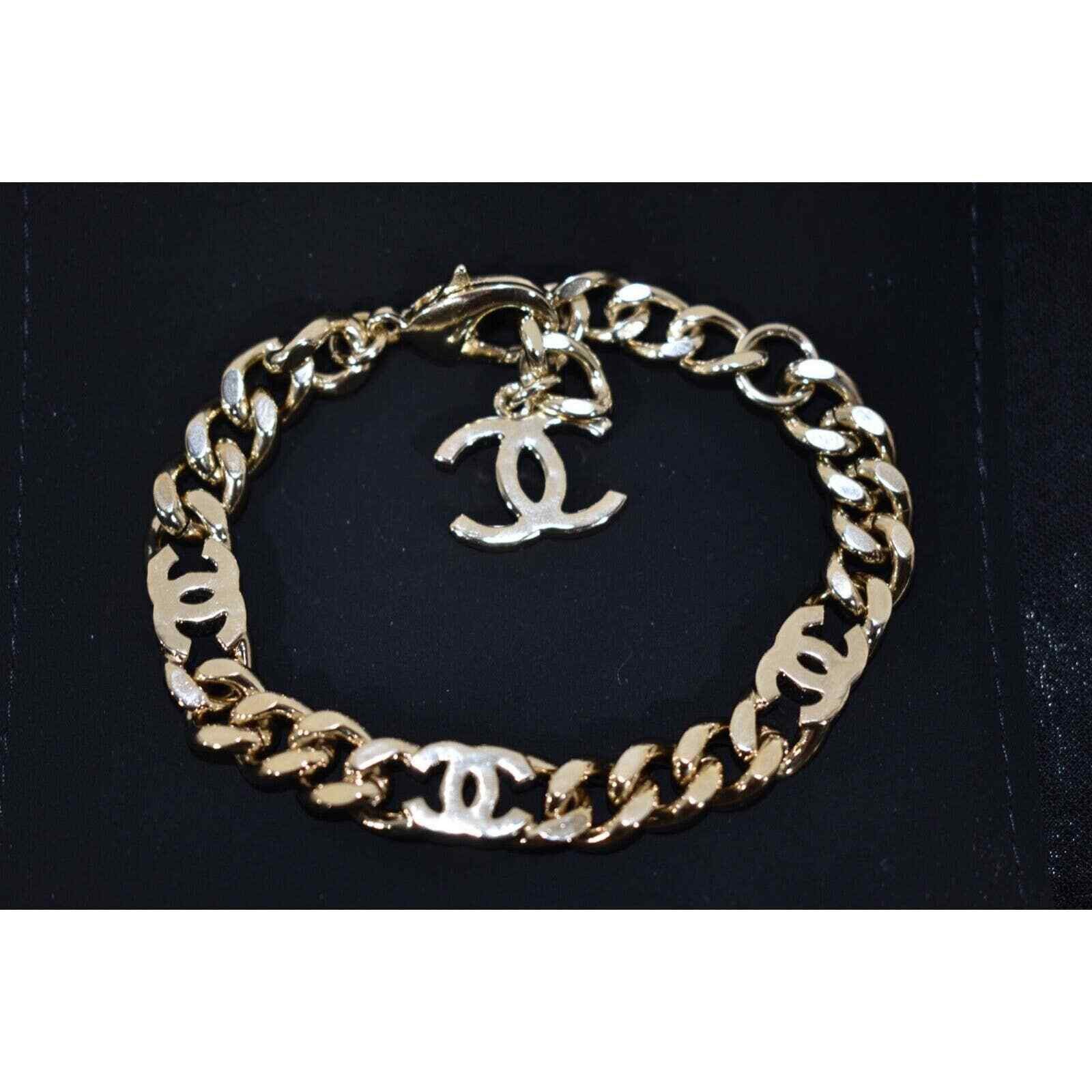 Chanel Chanel 22S Gold Chain Link Adjustable Runway Arm Bracelet Size ONE SIZE - 10 Thumbnail