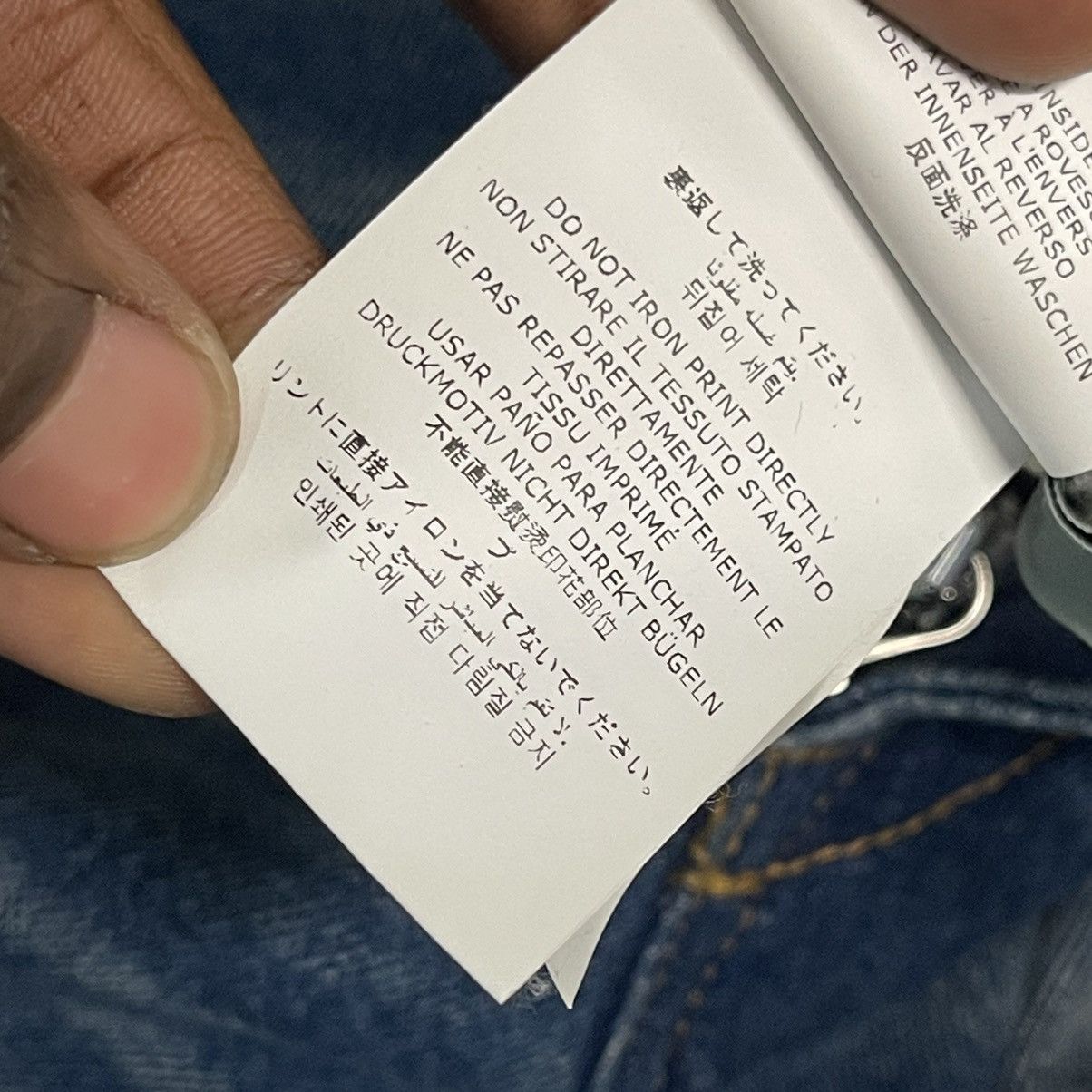 Off-White Off-White Diag Pocket Slim Jeans Medium Blue White Size US 29 - 11 Thumbnail